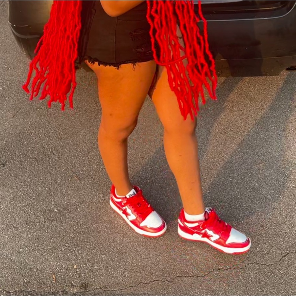 Red Bape Sneakers - Picture 2 of 4